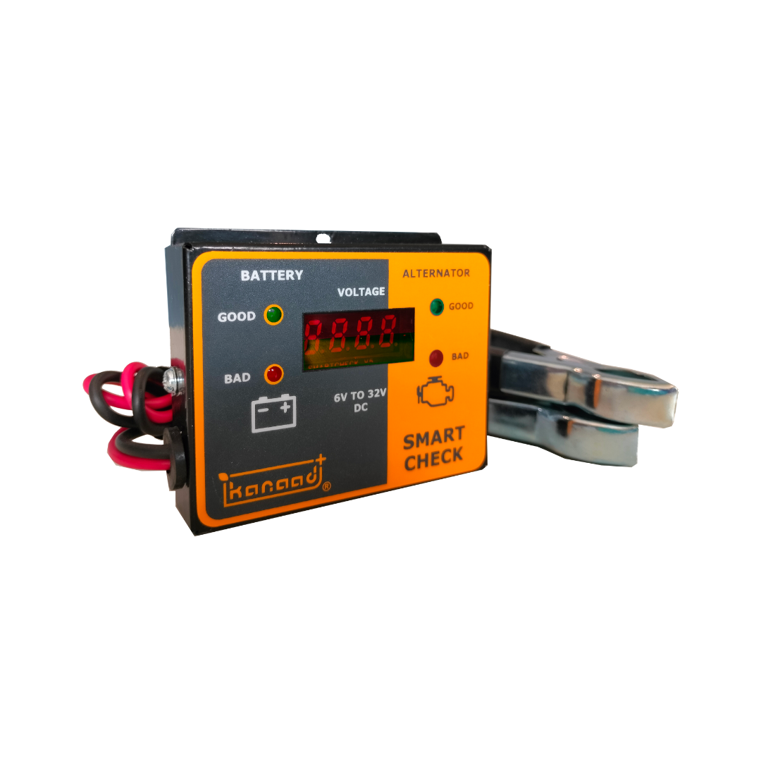 KANAAD 6 volt to 32 volt DC Digital Voltmeter with battery health indicator and battery charging indicator