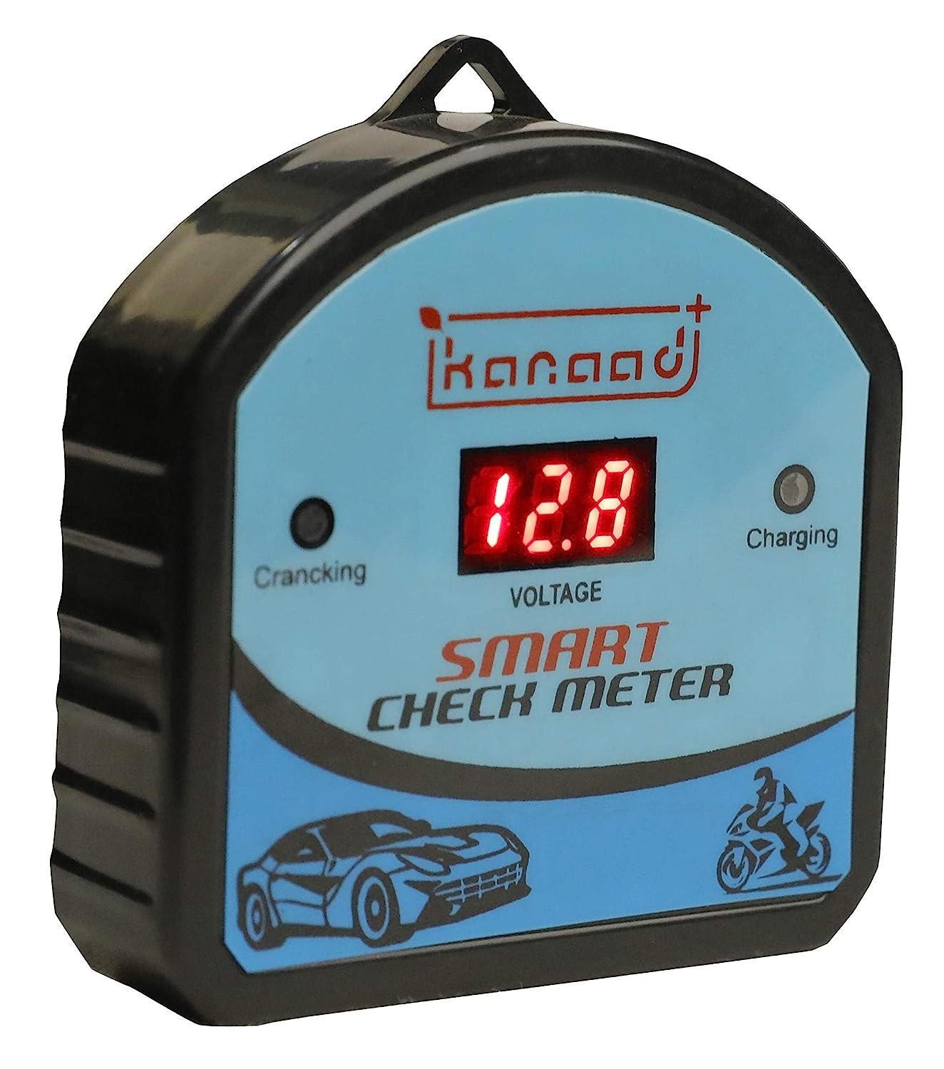 KANAAD 6 volt to 32 volt DC Digital Voltmeter with battery health indicator and battery charging indicator