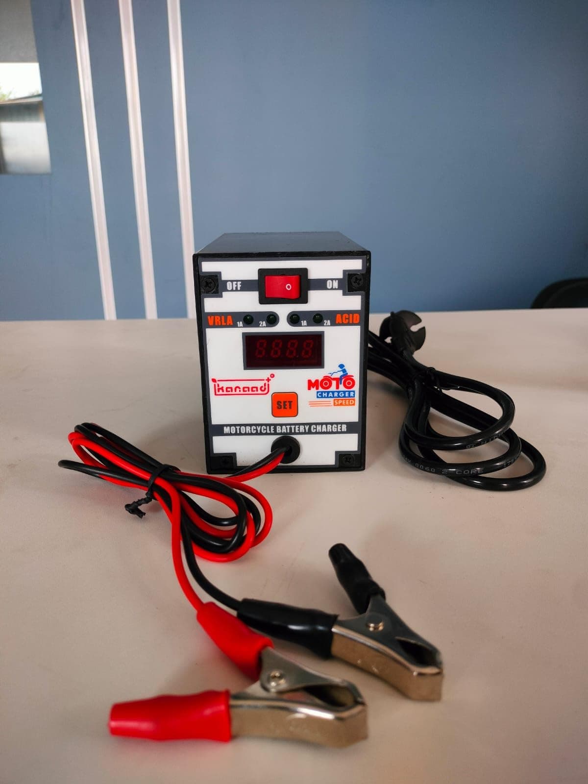 Kanaad Moto Speed Fully Automatic 1A and 2A Motorcycle Vrla Battery Chargers for 2.5Ah to 14Ah with Digital Display, Auto-Cutoff and Full Charging Indicator (1) thumbnail 6