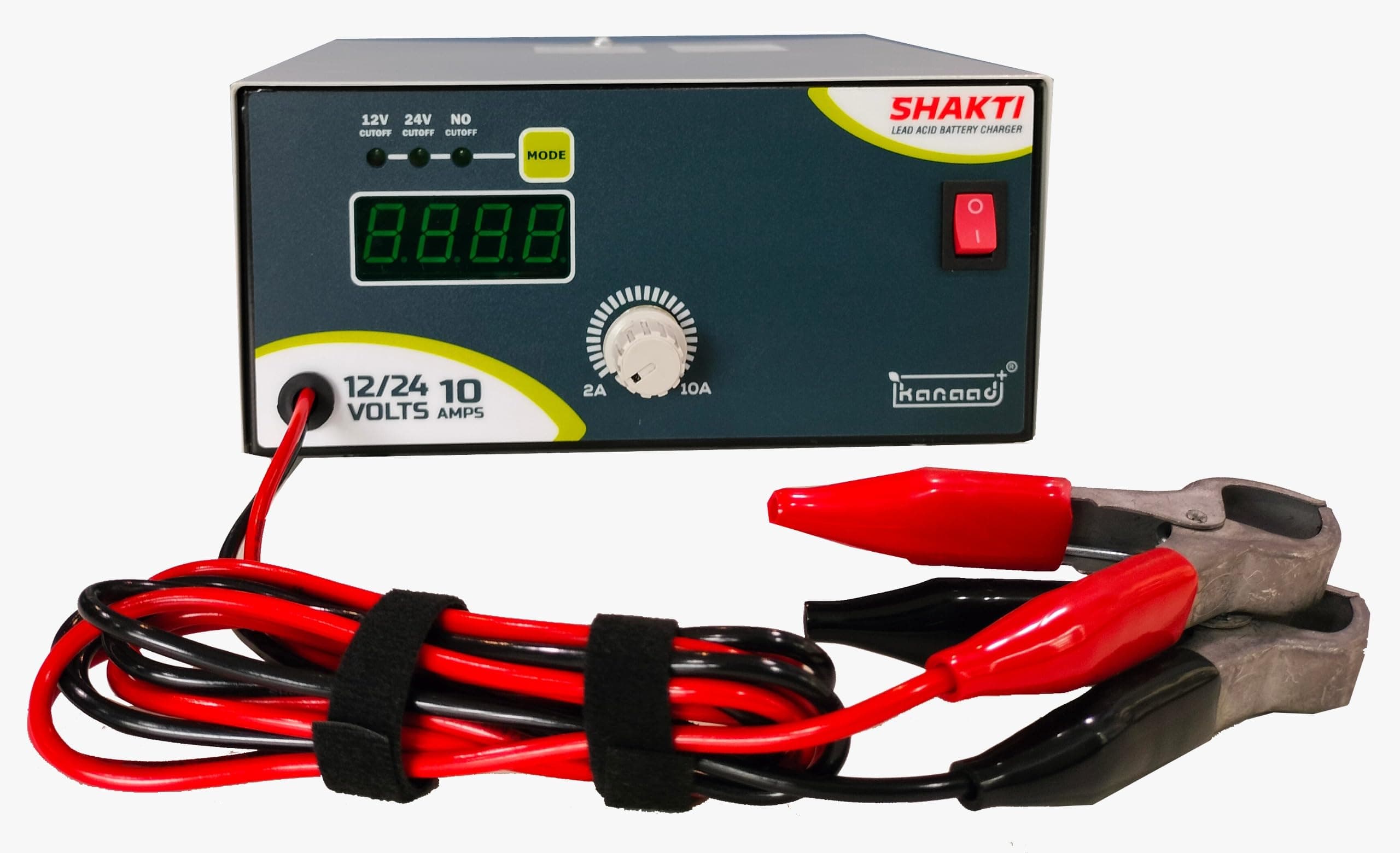 Kanaad Shakti Smart Battery Charger, 12-24V, 10A, for Lead Acid CAR and Inverter Batteries with Auto Cut-Off, Reverse Polarity Protection (with Auto Cut-Off) thumbnail 7